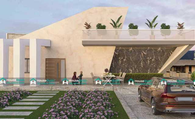 40x40 1600sqft Single Floor East Facing House Elevation Design 40x40 1600sqft Single Floor East Facing House Elevation Design