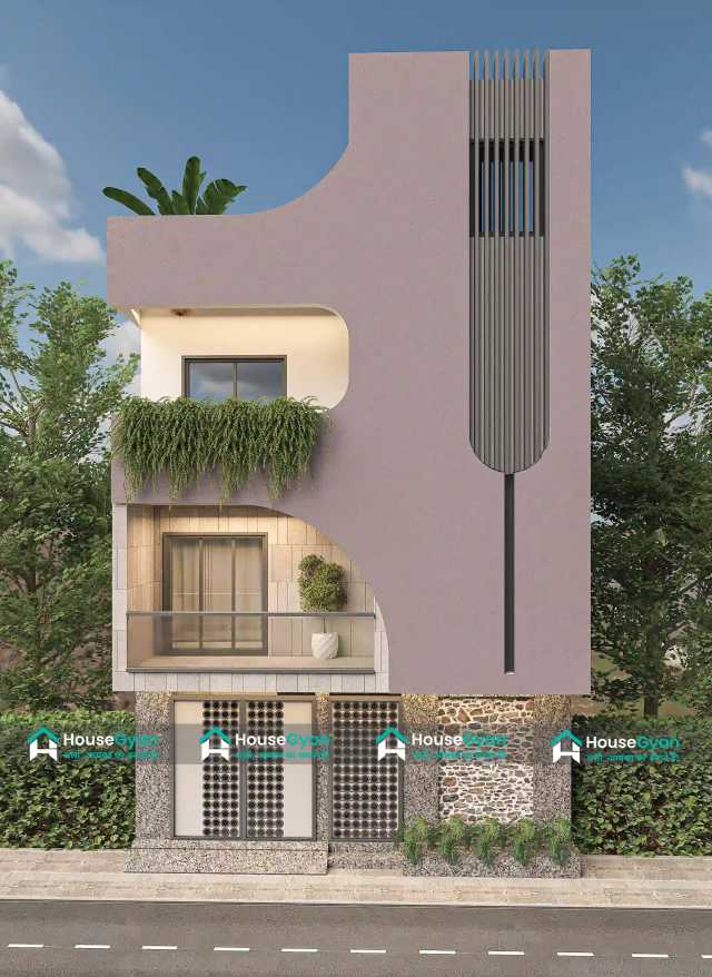 24x50 Second Floor West Facing House Elevation Design 24x50 Second Floor West Facing House Elevation Design