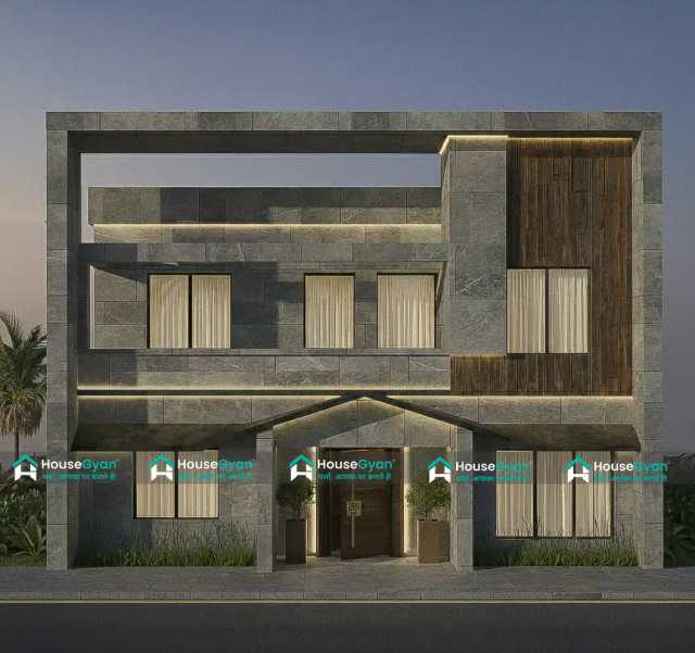 22x50 First Floor 3D Front House Elevation Design 22x50 First Floor 3D Front House Elevation Design