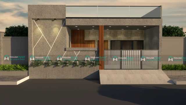 30X40 Modern Contemporary Ground Floor House Elevation Design (1200 Sq Ft) 30X40 Modern Contemporary Ground Floor House Elevation Design