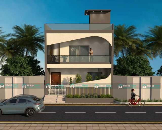 25x40 Modern First Floor House Elevation Design 25x40 Modern First Floor House Elevation Design