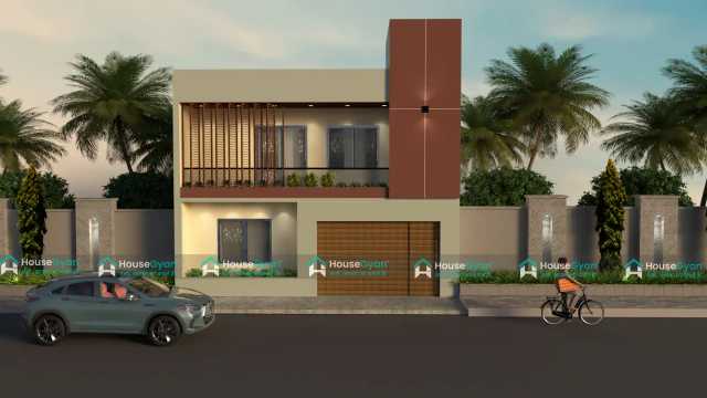 30X30 Modern Contemporary G+1 Front Elevation Design 30X30 Modern Contemporary G+1 Front Elevation Design