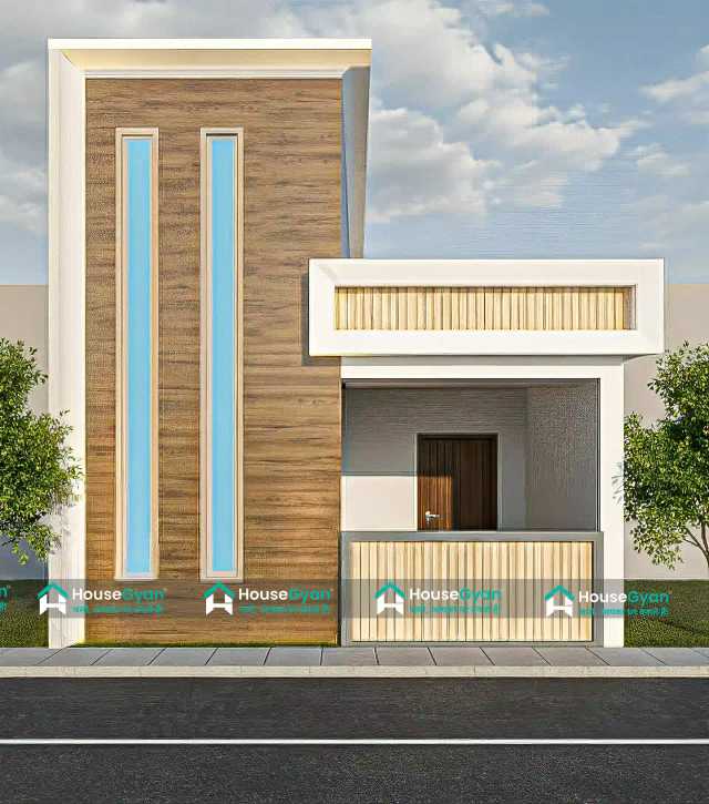 20x65 Ground Floor Modern 3D Front House Elevation Design 20x65 Ground Floor Modern 3D Front House Elevation Design