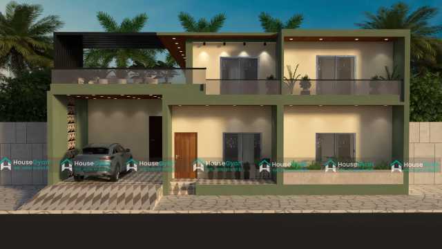 50X60 Double Storey Minimal Modern House Elevation Design 50X60 Double Storey Minimal Modern House Elevation Design