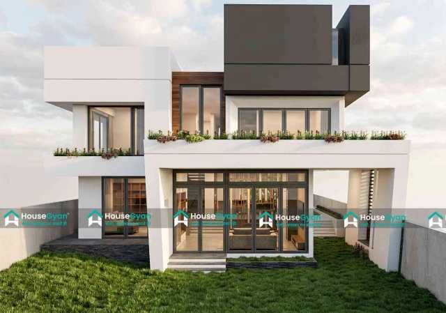 45X50 Double Floor Ultra Modern Luxury Villa Elevation Design 45X50 Double Floor Ultra Modern Luxury Villa Elevation Design