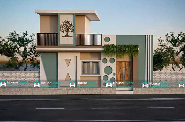 30X35 Contemporary Artistic House Front Elevation Design 30X35 Contemporary Artistic House Front Elevation Design