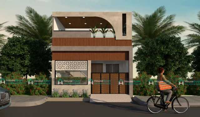 17X65 Ground Floor Contemporary House Front Elevation Design 17X65 Ground Floor Contemporary House Front Elevation Design