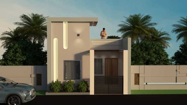 20x56 Single Floor House Front Elevation Design 20x56 Single Floor House Front Elevation Design
