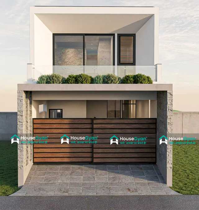 19x50 First Floor Modern Minimalist House Elevation Design 19x50 First Floor Modern Minimalist House Elevation Design