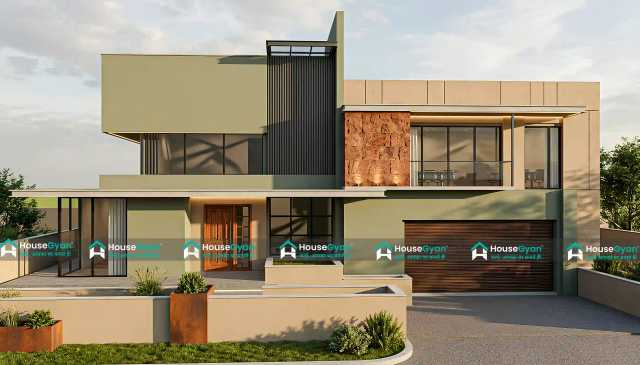 70x60 G+1 Luxury Contemporary Villa Elevation Design 70x60 G+1 Luxury Contemporary Villa Elevation Design