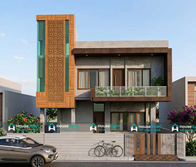 30x65 First Floor Contemporary Indian House Elevation Design 30x65 First Floor Contemporary Indian House Elevation Design