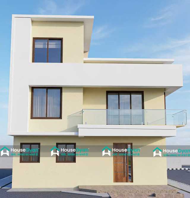 32x52 G+1 Budget Friendly Modern House Elevation Design 32x52 G+1 Budget Friendly Modern House Elevation Design
