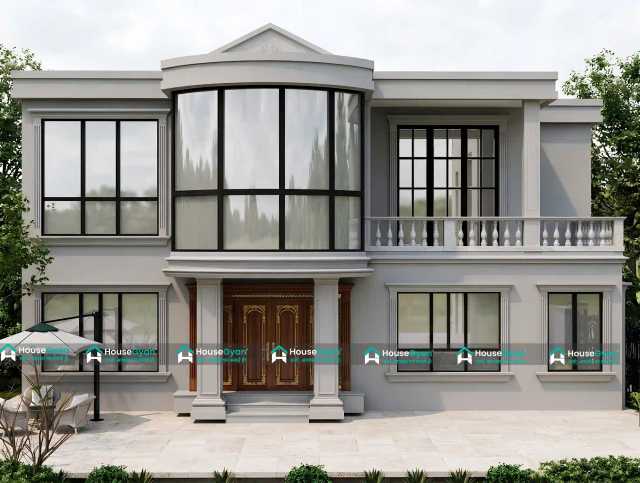 48x50 Luxury G+1 Neoclassical Villa House Elevation Design 48x50 Luxury G+1 Neoclassical Villa House Elevation Design