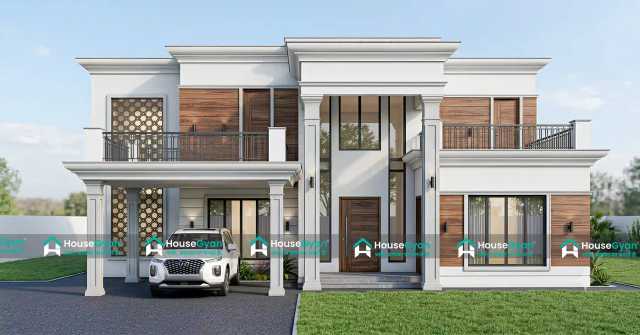 60x70 4200sqft Modern Neoclassical Luxury Villa Elevation Design 60x70 Modern Neoclassical Luxury Villa Elevation Design