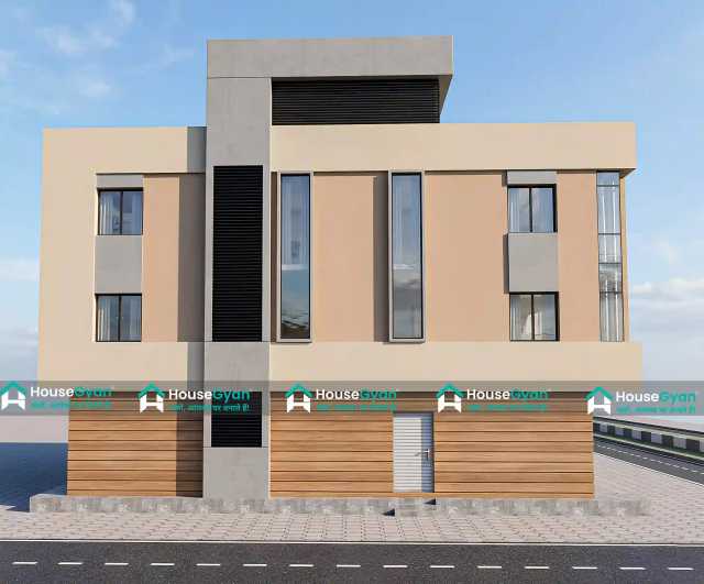 60x30 Modern Minimalist House Front Elevation Design 60x30 Modern Minimalist House Front Elevation Design