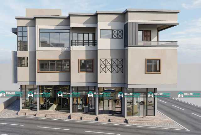 70X40 Modern Second Floor 3D Front House Elevation Design 70X40 Modern Second Floor 3D Front House Elevation Design