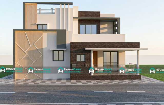 40X35 First Floor Contemporary House Elevation Design with Open Terrace 40X35 First Floor Contemporary House Elevation Design with Open Terrace
