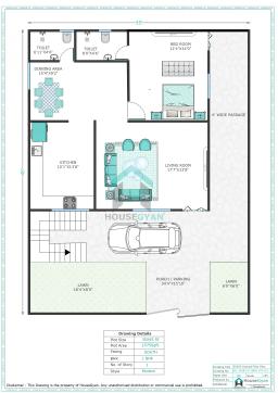 35X45 South Facing 1BHK Ground Floor House Plan | 1575 Sqft Plot Floor Plan 35X45 South Facing 1BHK Ground Floor House Plan | 1575 Sqft Plot Floor Plan