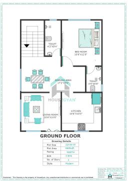 22X30 North Facing 3BHK First Floor House Plan | 660 Sqft Plot Floor Plan 22X30 North Facing 3BHK First Floor House Plan | 660 Sqft Plot Floor Plan