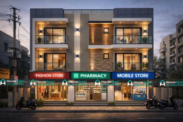 33x30 Second Floor Mixed Use Commercial Building Elevation Design 33x30 Second Floor Mixed Use Commercial Building Elevation Design
