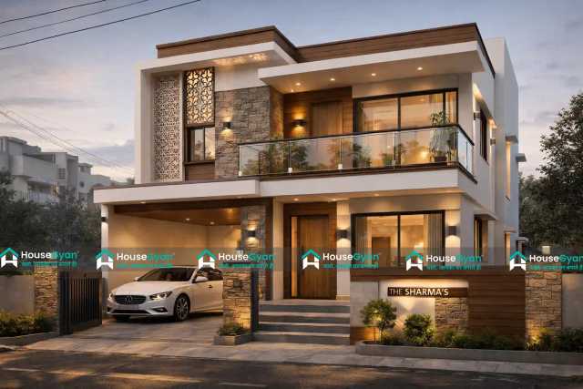 25X40 Duplex Premium Contemporary Villa Elevation Design 25X40 Duplex Premium Contemporary Villa Elevation Design