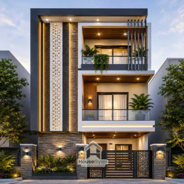 30X80 2400Sqft Modern Second Floor House Elevation Design 30X80 2400Sqft Modern Second Floor House Elevation Design