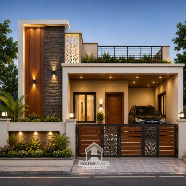 30X65 Modern Ground Floor Front House Elevation Design 30X65 Modern Ground Floor Front House Elevation Design