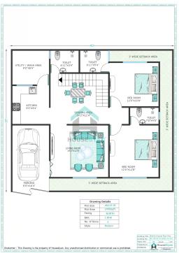 40X35 North Facing 2BHK Ground Floor House Plan | 1400 Sqft Plot Floor Plan 40X35 North Facing 2BHK Ground Floor House Plan | 1400 Sqft Plot Floor Plan
