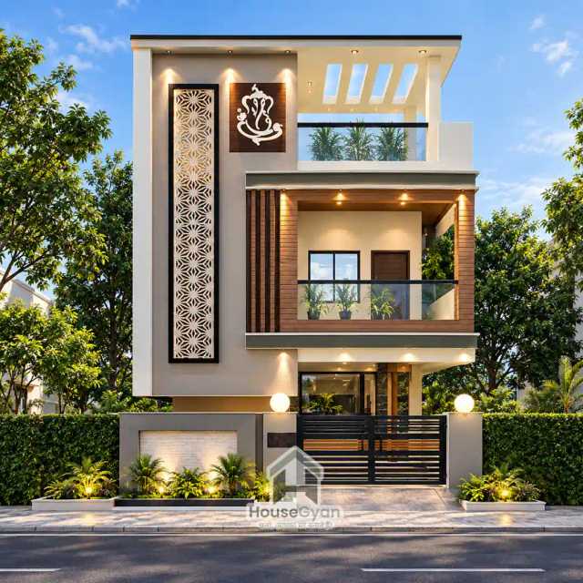 30X65 Modern Contemporary Double Storey House Elevation Design 30X65 Modern Contemporary Double Storey House Elevation Design